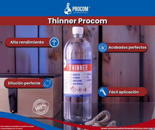 Usos recomendados Thinner Procom