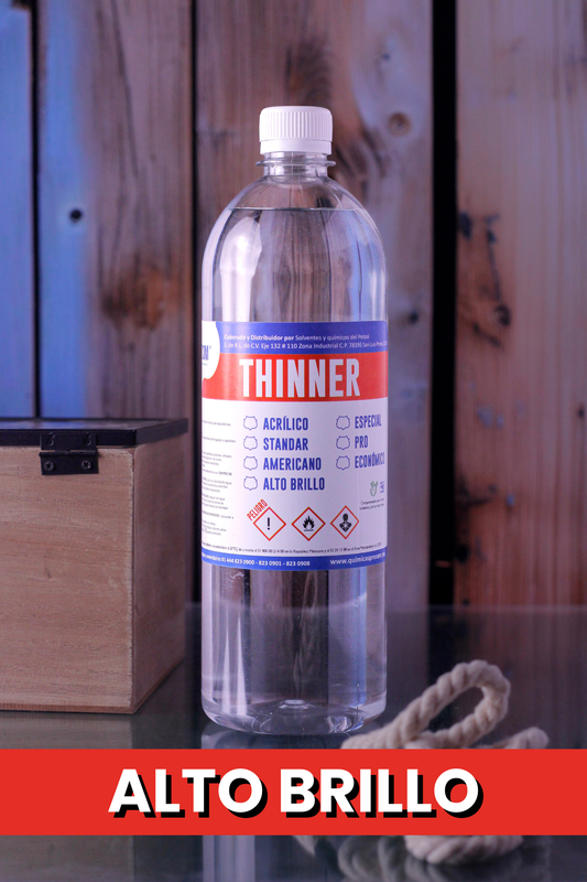 Thinner Alto brillo
