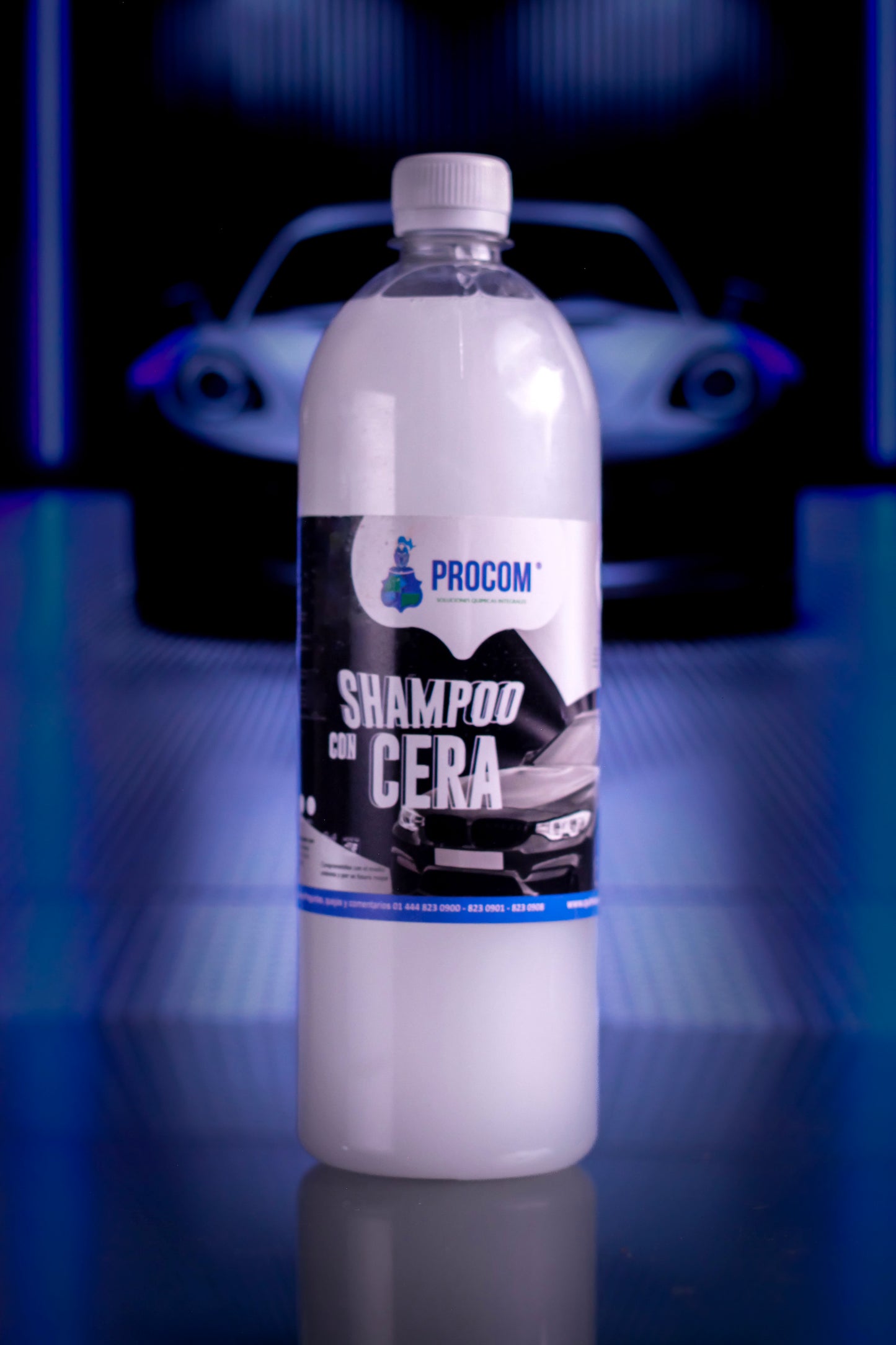 Shampoo para auto con cera/Alto birllo/Capa protectora