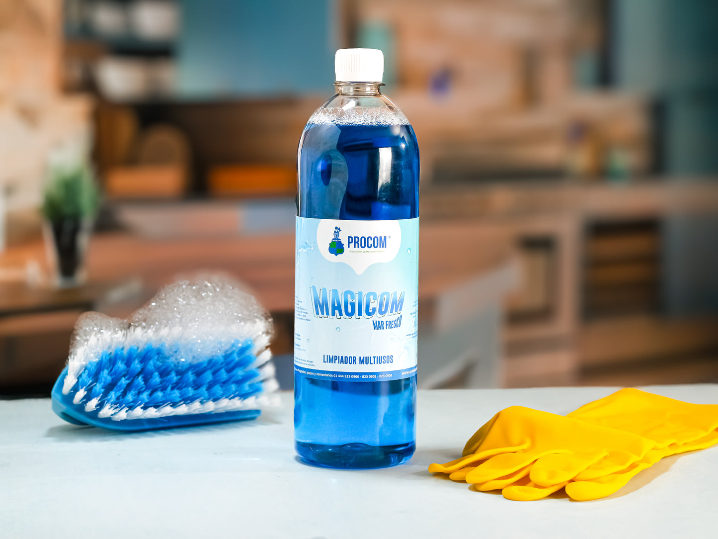 Limpiador multiusos Magicom mar fresco/Limpieza profunda/Refresca espacios